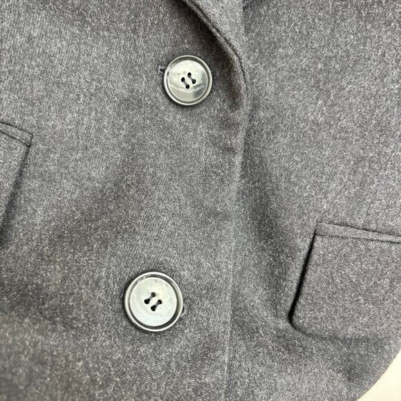 Vintage Classic Charcoal Gray Oversized Wool Sports Coat Blazer Women’s Size 12 - Picture 4 of 10